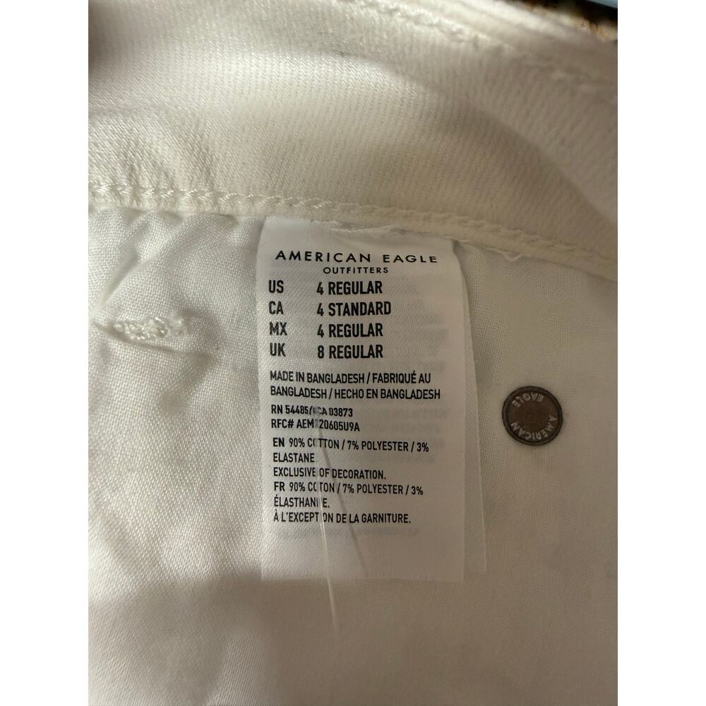 American Eagle White Jean Skirt Hi Rise Mini Size 4 - Picture 2 of 6